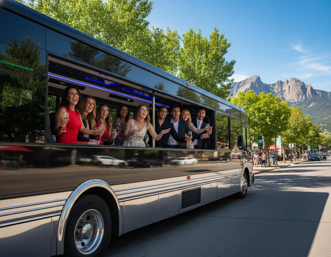 Black Hawk party bus and bus charter